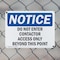 Signmission Do Not Enter Contractor Access Only Beyond OSHA Notice Sign, Plastic, 14in W x 10in L, 2PK OS-2PACK-NS-P-1014-L-11176 - alternate 8